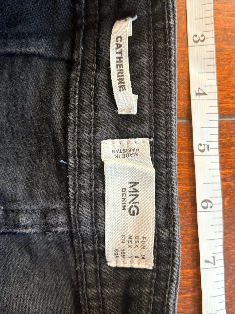 Mango Black Denim Jeans - Wide Leg Style - Picture 4 of 6